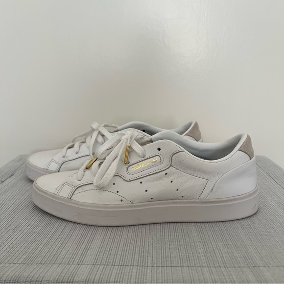Adidas Women's Sleek Low Top Leather Sneakers - Picture 3 of 11